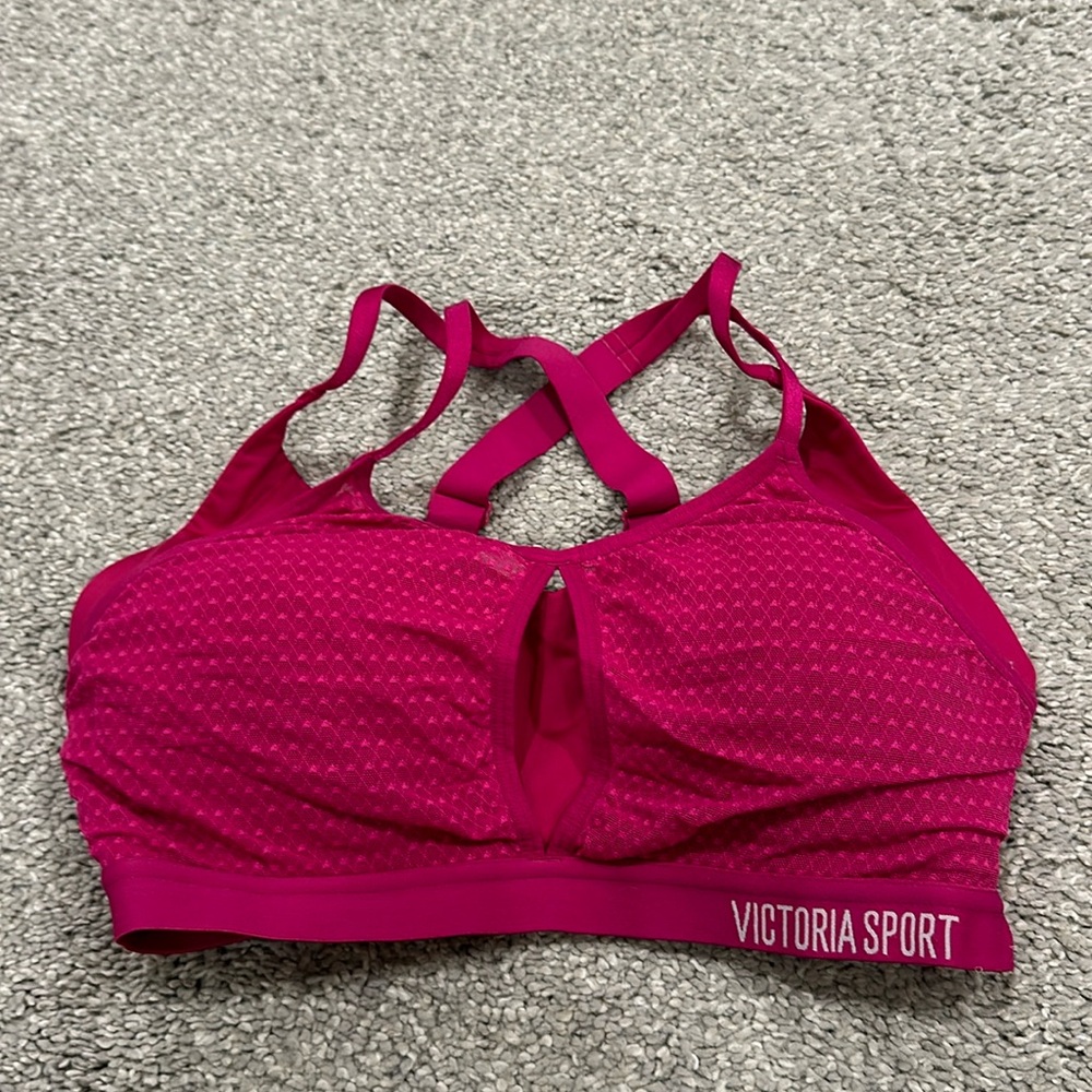Magenta colored sports bra Victoria’s Secret